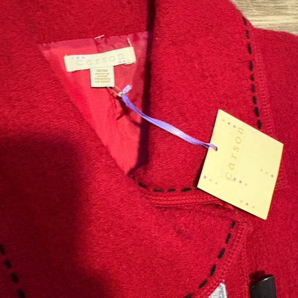 NWT!! Carson Wool Jacket with Artistic Details, MEDIUM - Picture 3 of 9